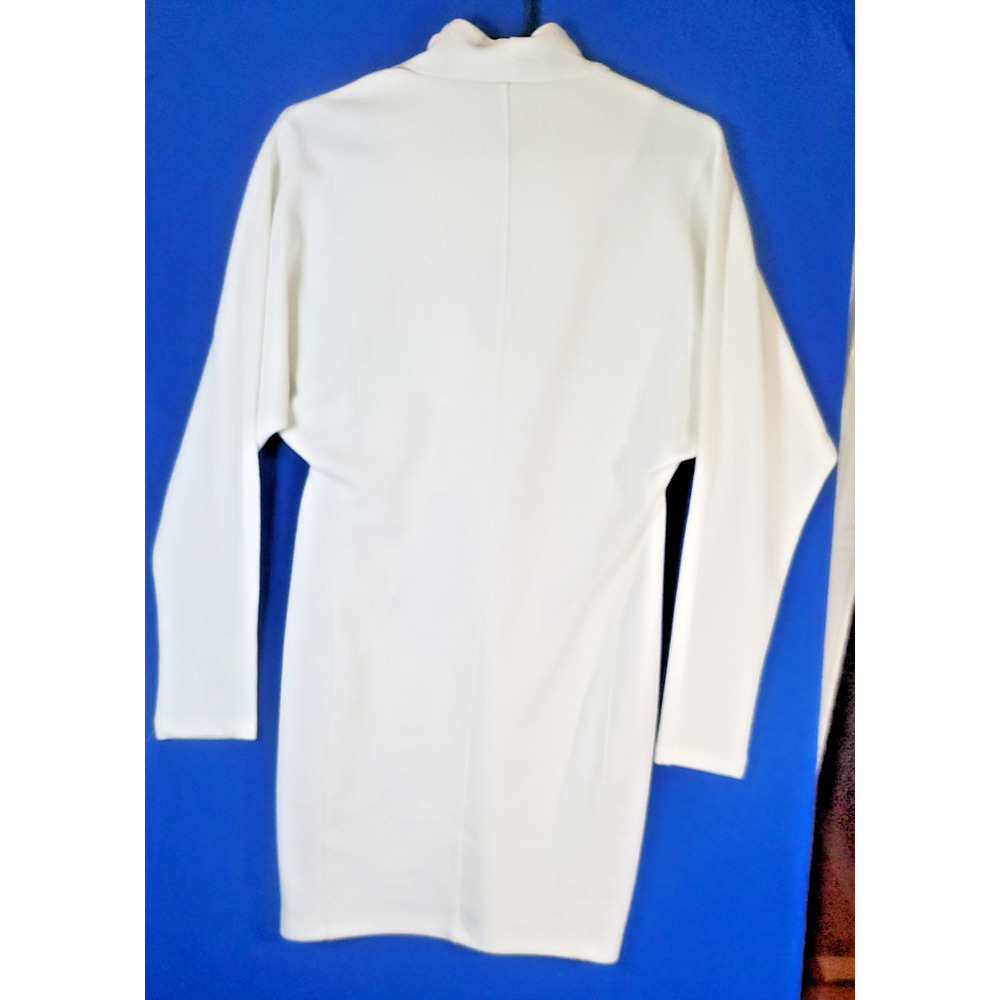 Anthropologie Daily Practice Knit Mini Dress White Ivory V Neck Size Small - Picture 5 of 16